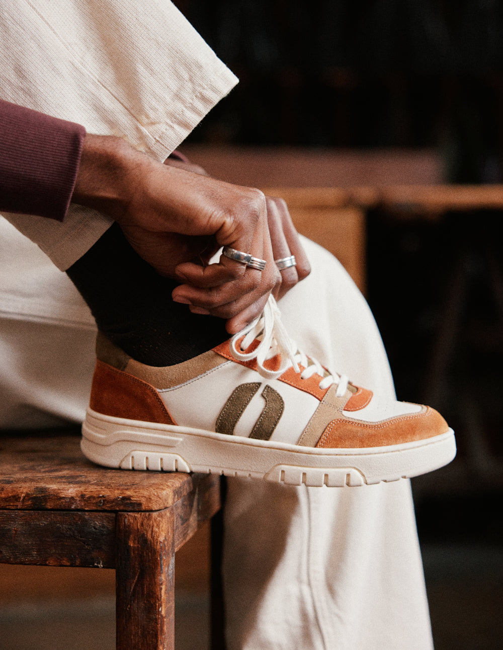 Nino low-top trainers - Brick beige brown