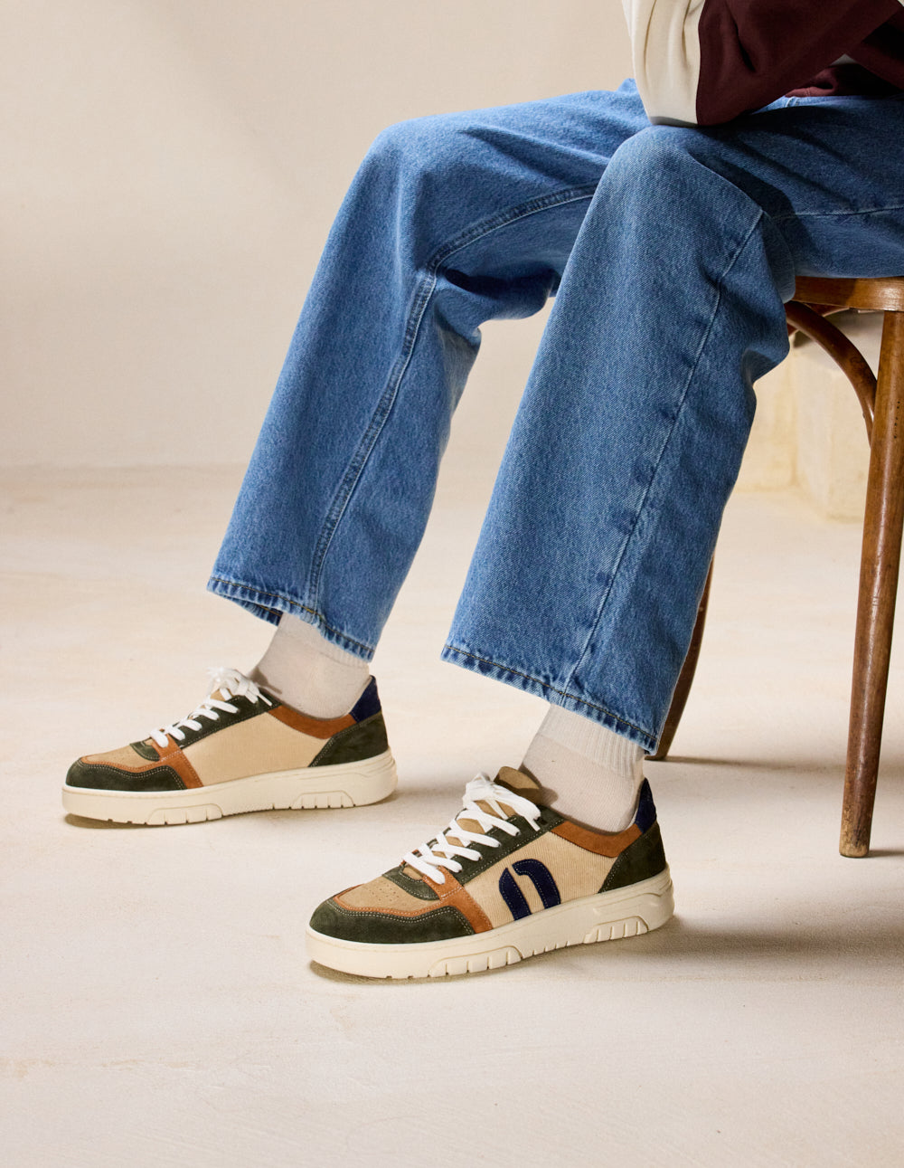Nino low trainers - Green brown beige