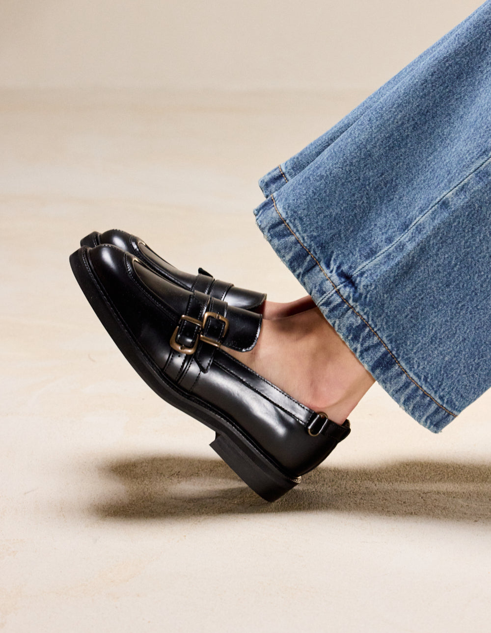 Mocassins Olyme - Cuir box noir