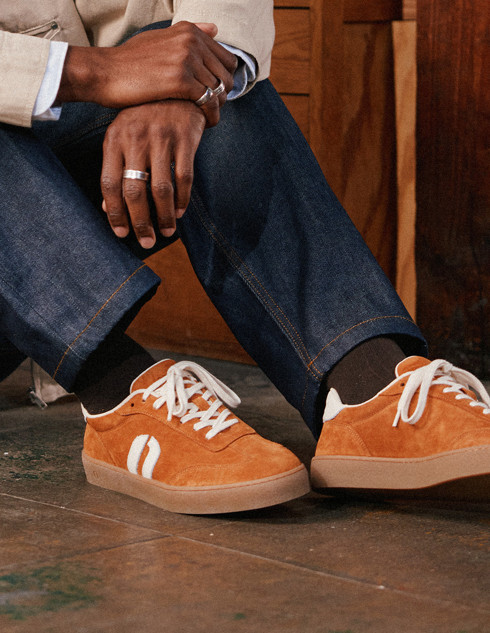Pablo low-top trainers - Ecru brown