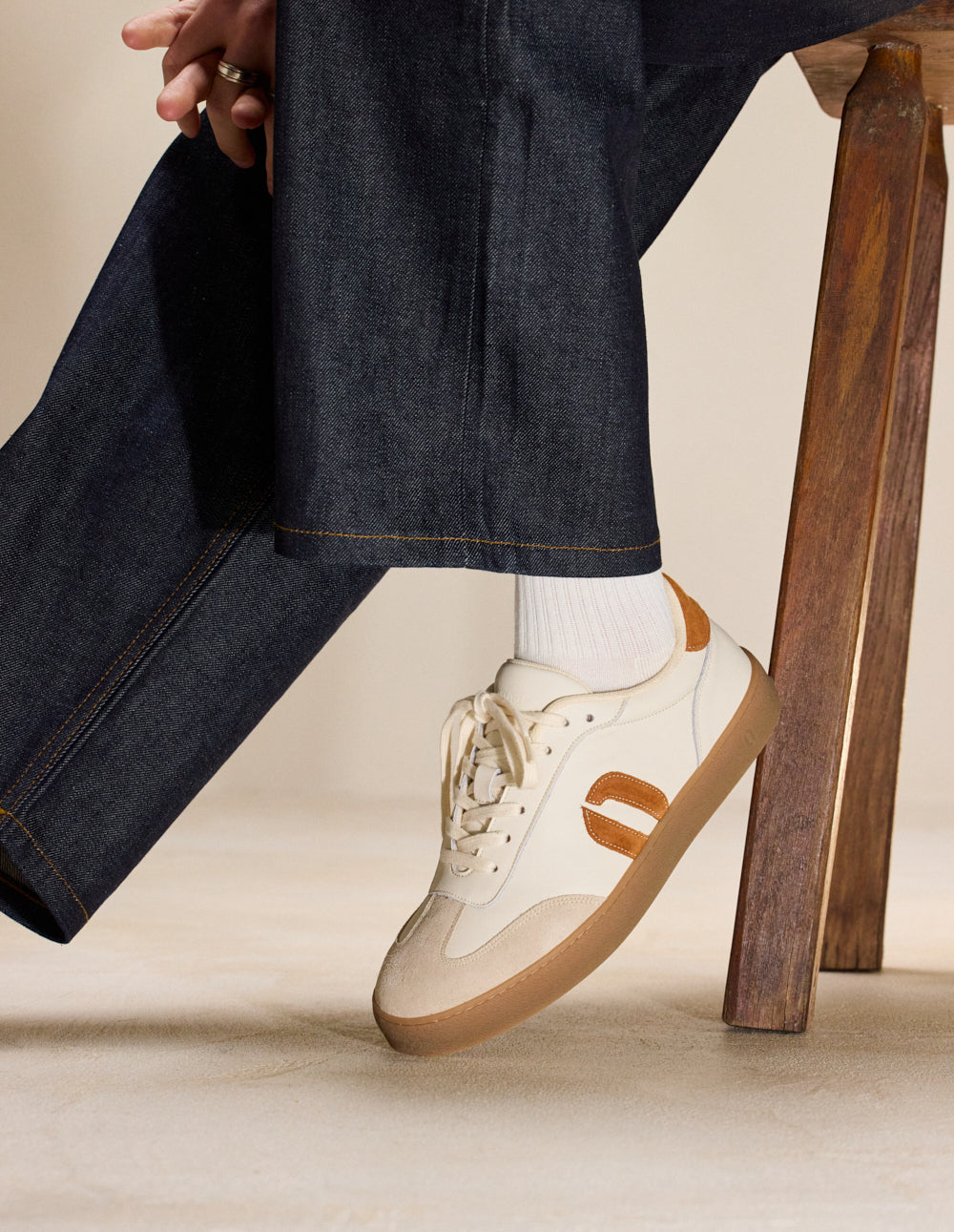 Pablo low-top trainers - Ecru brown