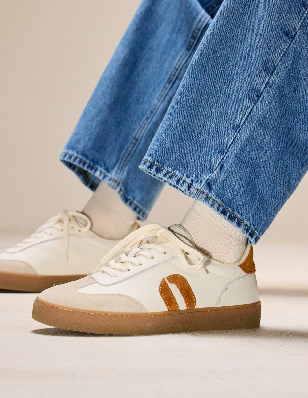Pablo low-top trainers - Ecru brown