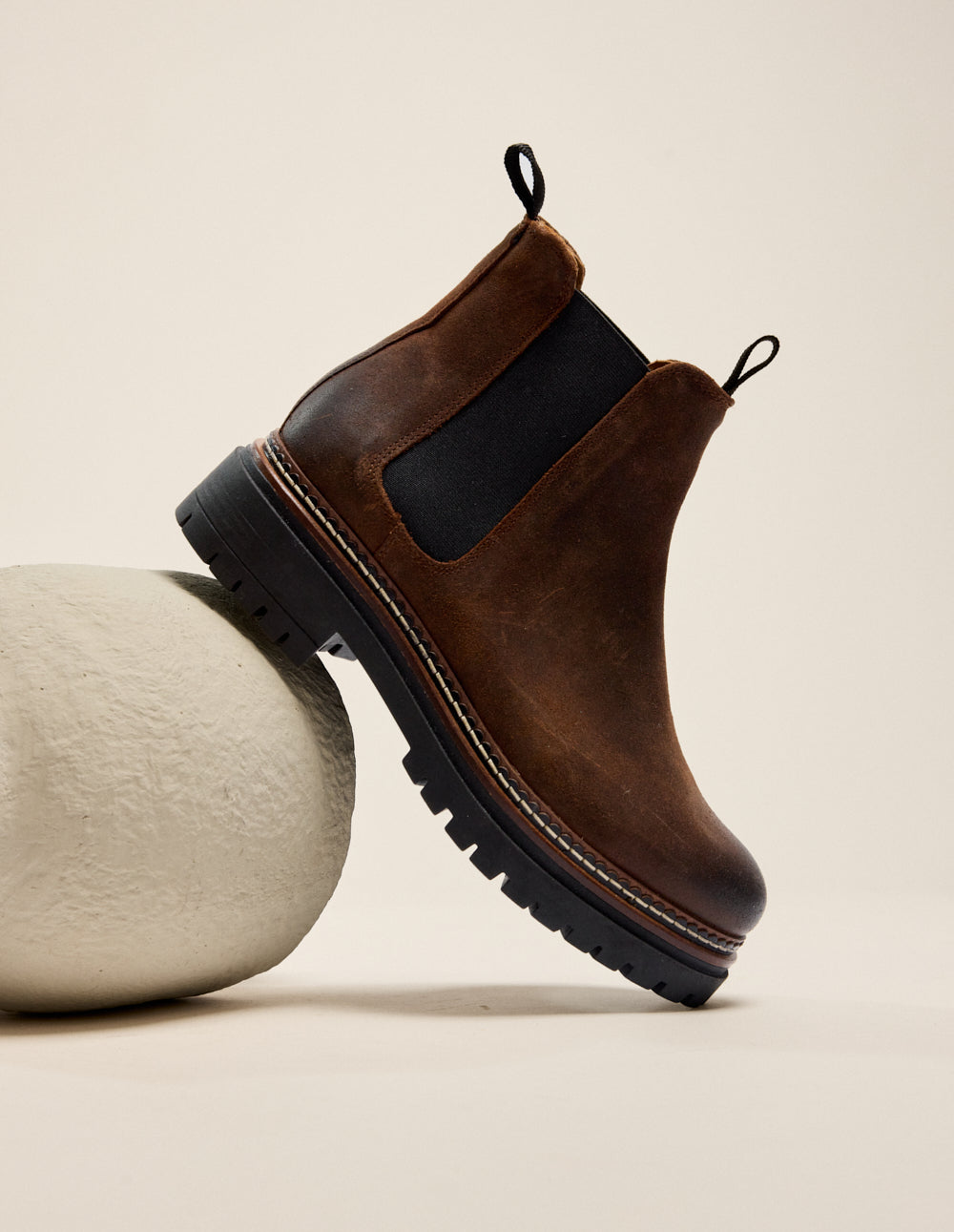 Pernille ankle boots - Brown oiled suede
