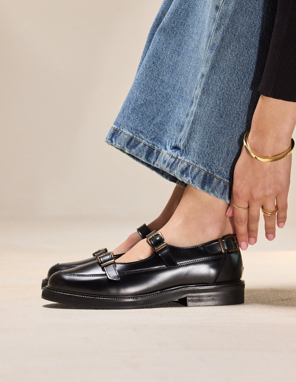 Toven Derby Shoes - Black Box Leather