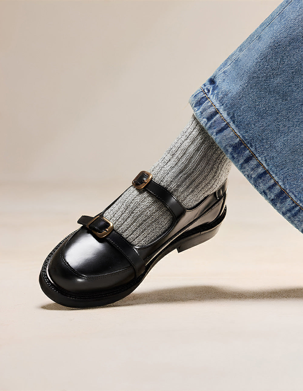 Derbies Toven - Cuir box noir