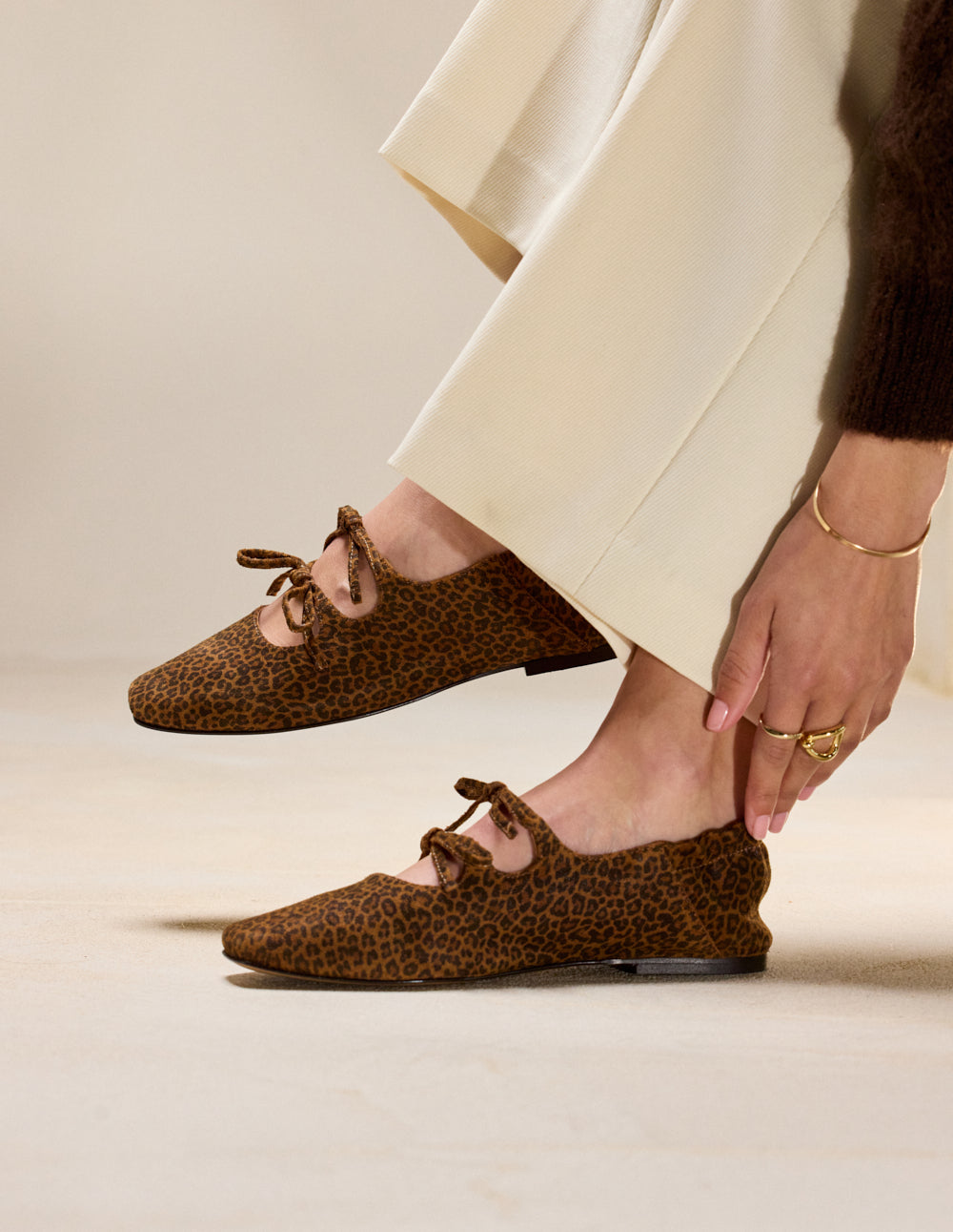 Ballerines Tula - Suède léopard