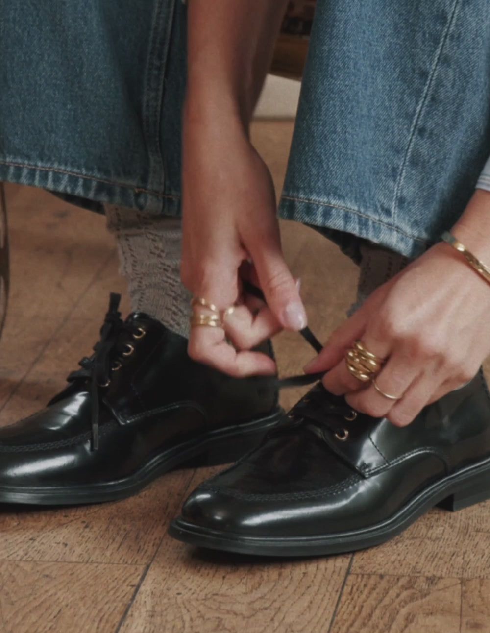 Luvi derbies - Black box leather