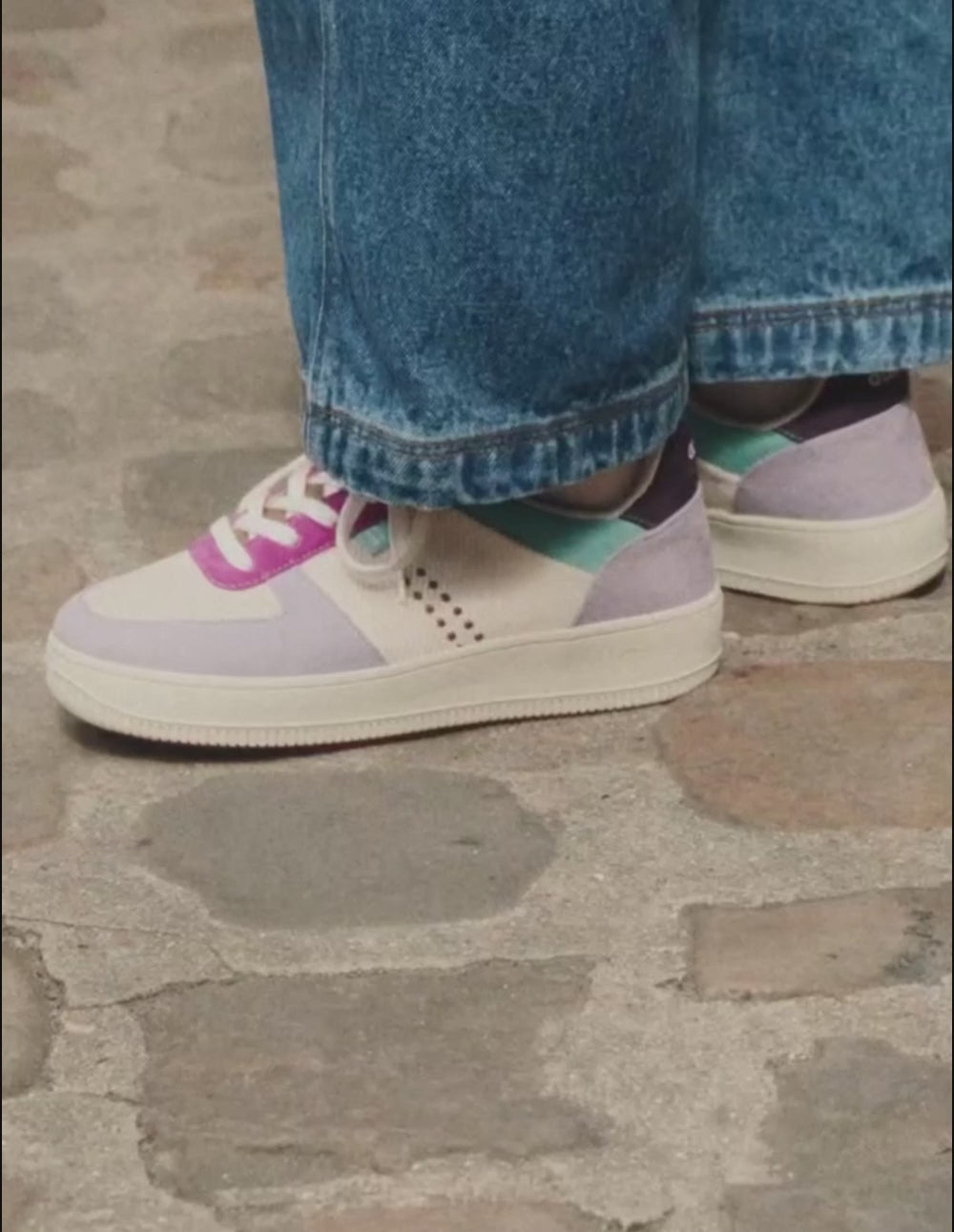 Baskets basses Maxence F - Lilas écru violet