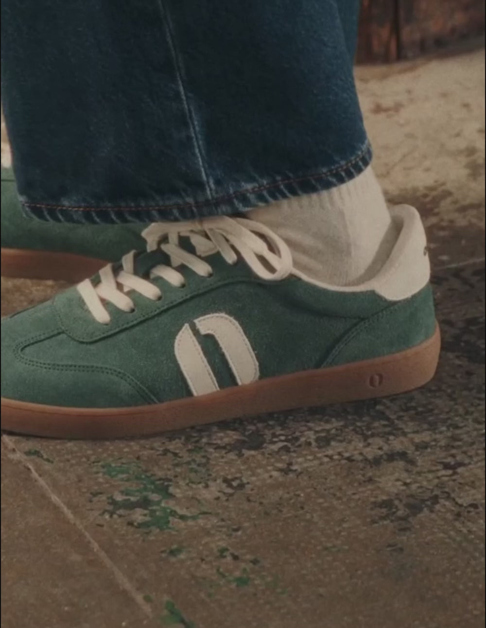 Baskets basses Lucia - Vert écru