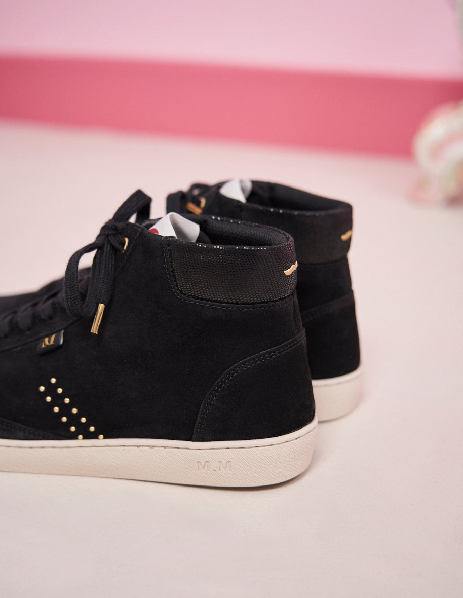 Basket montante noir femme new arrivals
