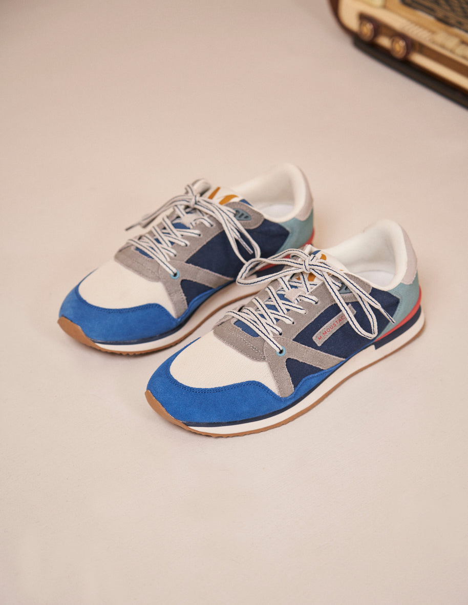 André low sneakers - Sweden Vegan Bleu Écru Gris