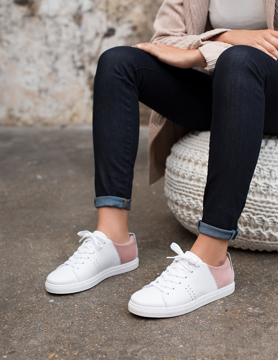 Basket blanche femme cuir discount