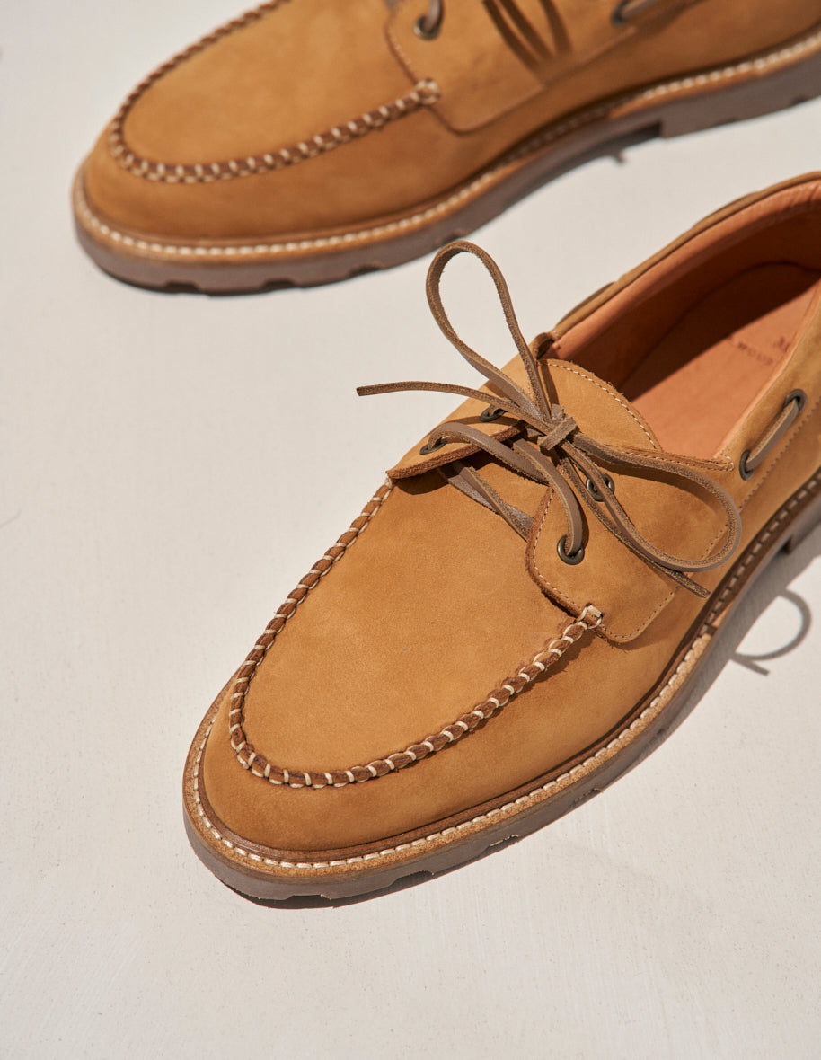 Boat shoes Benoit Cognac nubuck