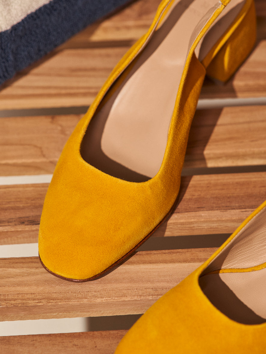 Mustard suede pumps outlet