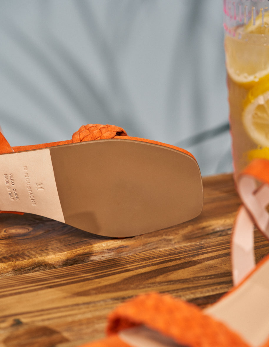 Heeled sandals Victoria M - Orange suede